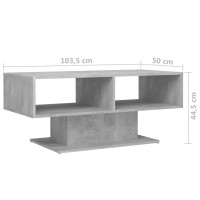 vidaXL Coffee Table Concrete Gray 40.7