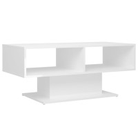 vidaXL Coffee Table High Gloss White 40.7