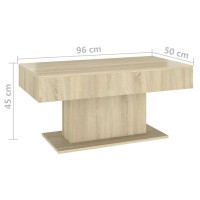 vidaXL Coffee Table Sonoma Oak 37.8