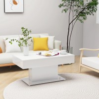 vidaXL Coffee Table High Gloss White 37.8