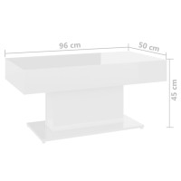 vidaXL Coffee Table High Gloss White 37.8