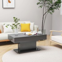 vidaXL Coffee Table High Gloss Gray 37.8