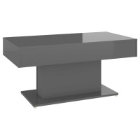 vidaXL Coffee Table High Gloss Gray 37.8