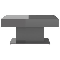 vidaXL Coffee Table High Gloss Gray 37.8