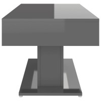 vidaXL Coffee Table High Gloss Gray 37.8