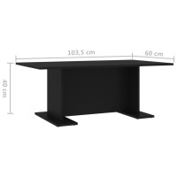 vidaXL Coffee Table Black 40.7