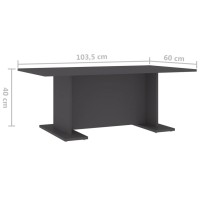 vidaXL Coffee Table Gray 40.7