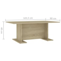 vidaXL Coffee Table Sonoma Oak 40.7