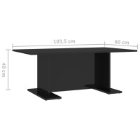 vidaXL Coffee Table High Gloss Black 40.7