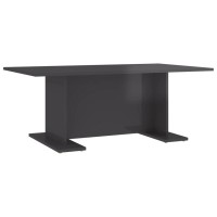 vidaXL Coffee Table High Gloss Gray 40.7