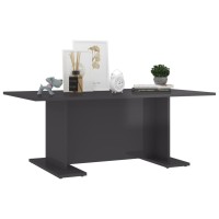 vidaXL Coffee Table High Gloss Gray 40.7