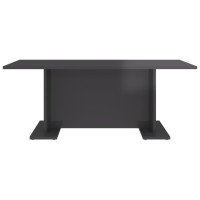 vidaXL Coffee Table High Gloss Gray 40.7