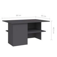 vidaXL Coffee Table Gray 35.4