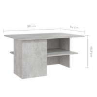 vidaXL Coffee Table Concrete Gray 35.4