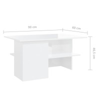 vidaXL Coffee Table High Gloss White 35.4