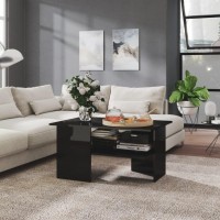 vidaXL Coffee Table High Gloss Black 35.4