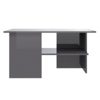 vidaXL Coffee Table High Gloss Gray 35.4