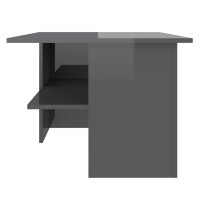 vidaXL Coffee Table High Gloss Gray 35.4