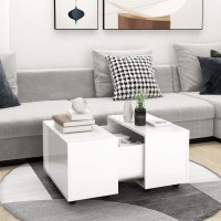 vidaXL Coffee Table High Gloss White 23.6