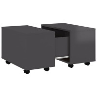 vidaXL Coffee Table High Gloss Gray 23.6