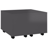 vidaXL Coffee Table High Gloss Gray 23.6