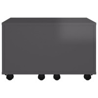 vidaXL Coffee Table High Gloss Gray 23.6