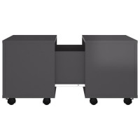 vidaXL Coffee Table High Gloss Gray 23.6