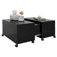 vidaXL Coffee Table High Gloss Black 29.5