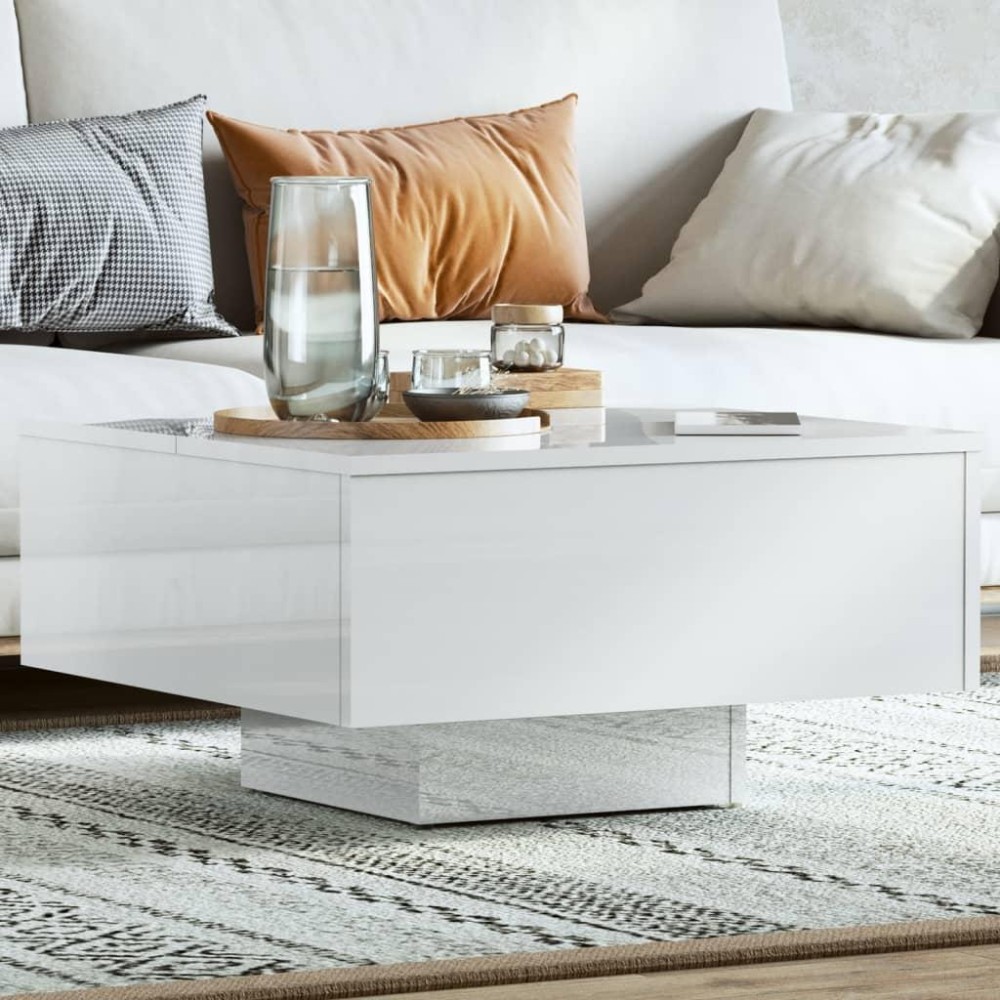 vidaXL Coffee Table High Gloss White 23.6