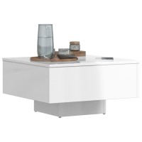 vidaXL Coffee Table High Gloss White 23.6