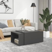 vidaXL 3 Piece Nesting Coffee Table Set Gray 23.6