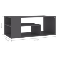 vidaXL Coffee Table Gray 39.4