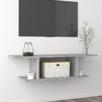 vidaXL Wall Mounted TV Stand Concrete Gray 40.6