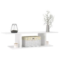 vidaXL Wall Mounted TV Stand High Gloss White 40.6