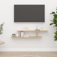 vidaXL Wall-Mounted TV Shelf Sonoma Oak 49.2