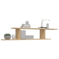 vidaXL Wall-Mounted TV Shelf Sonoma Oak 49.2