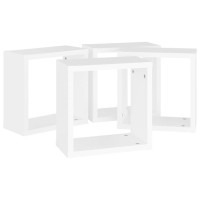 vidaXL Wall Cube Shelves 4 pcs White 11.8