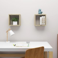 vidaXL Wall Cube Shelves 2 pcs Sonoma Oak 11.8