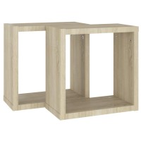 vidaXL Wall Cube Shelves 2 pcs Sonoma Oak 11.8