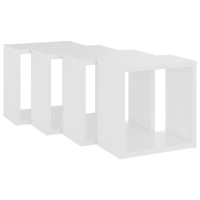 vidaXL Wall Cube Shelves 4 pcs White 10.2