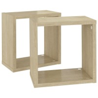 vidaXL Wall Cube Shelves 2 pcs Sonoma Oak 10.2