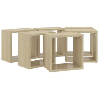 vidaXL Wall Cube Shelves 6 pcs Sonoma Oak 10.2