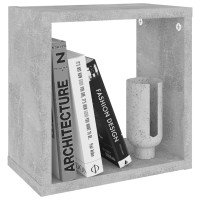 vidaXL Wall Cube Shelves 6 pcs Concrete Gray 10.2