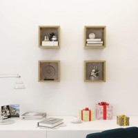 vidaXL Wall Cube Shelves 4 pcs Sonoma Oak 8.7