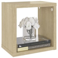 vidaXL Wall Cube Shelves 4 pcs Sonoma Oak 8.7