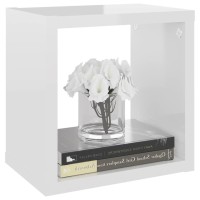 vidaXL Wall Cube Shelves 6 pcs High Gloss White 8.7