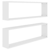 vidaXL Wall Cube Shelves 2 pcs White 39.4