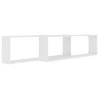 vidaXL Wall Cube Shelves 2 pcs White 39.4