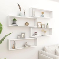 vidaXL Wall Cube Shelves 4 pcs White 39.4