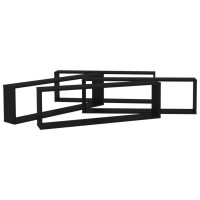 vidaXL Wall Cube Shelves 4 pcs Black 39.4